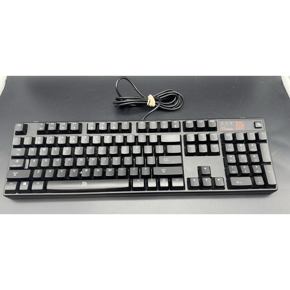 Thermaltake TT eSPORTS Poseidon Gaming Keyboard Blue LEDs Blue Kalih AS IS PARTS